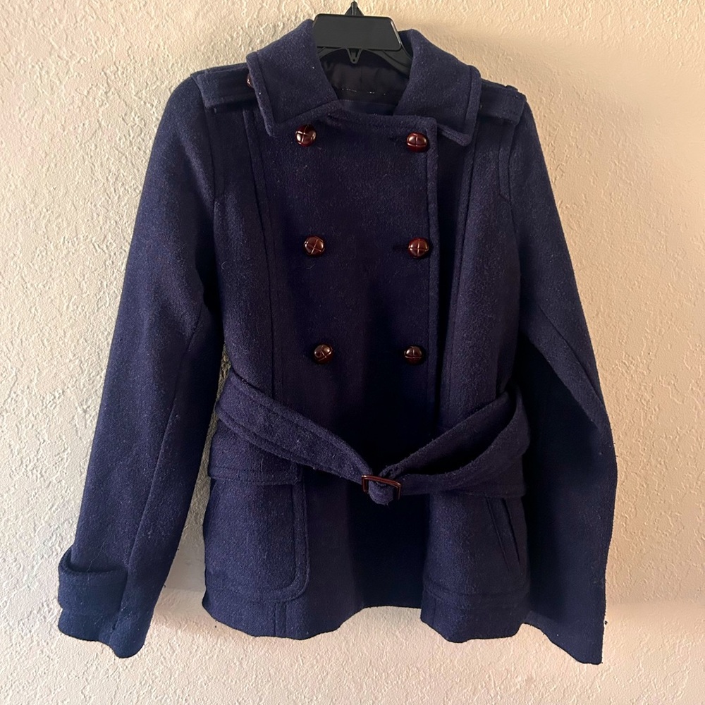American Eagle Navy Medium Peacoat Jacket Wool Bl… - image 1
